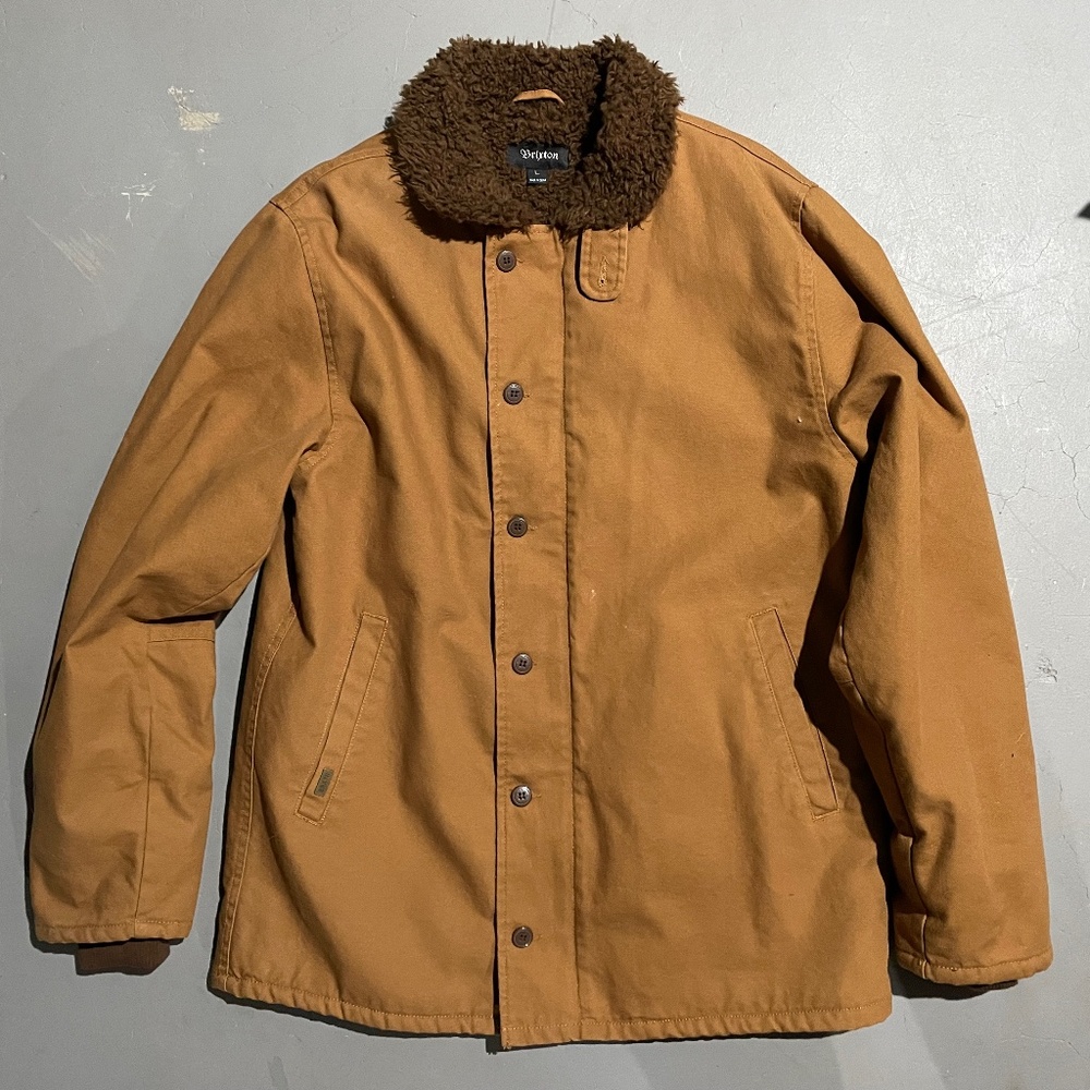 Brixton Mens barn jacket with fur collar